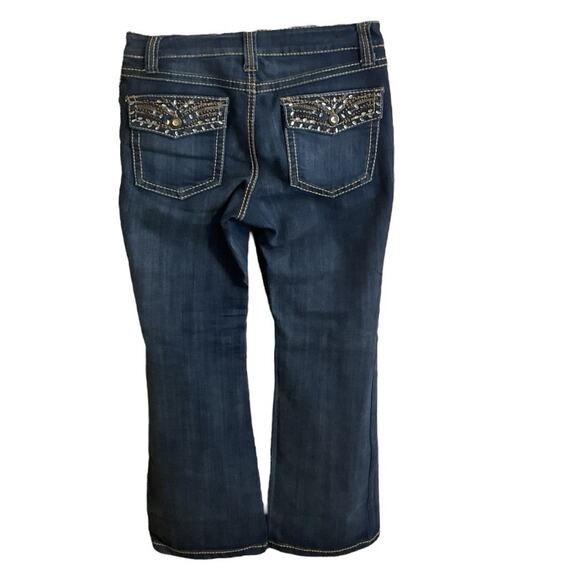 INC DENIM Women's Bootcut Jeans Blue 5-Pocket Design Comfort Size 6P Embellished - Picture 6 of 12